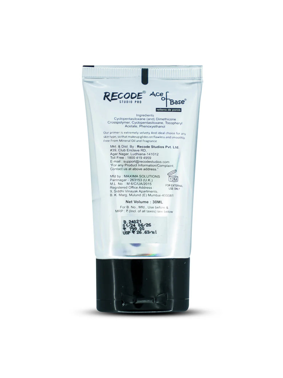 Recode Makeup Primer for Oily Skin & Dry Skin - Ace Of Base Primer