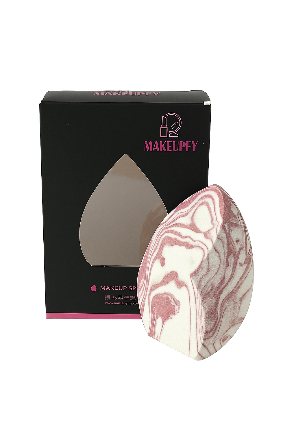Makeupfy Marble Makeup Sponge – reusable beauty blender for foundation, blush & contour