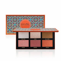 IMAGIC FA-144 face palette with six shades for contour, highlight, and blush