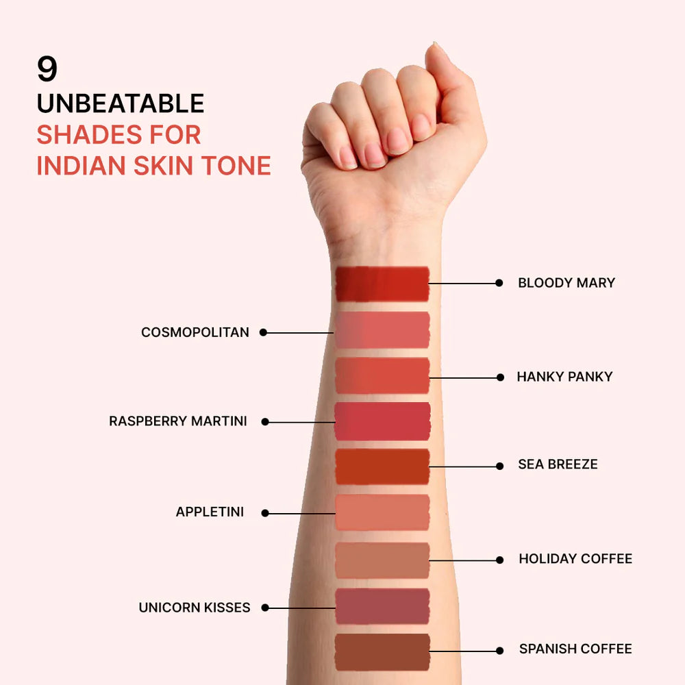 Love Earth Liquid Mousse 2.0 lipstick set with 9 mini matte shades and stylish box