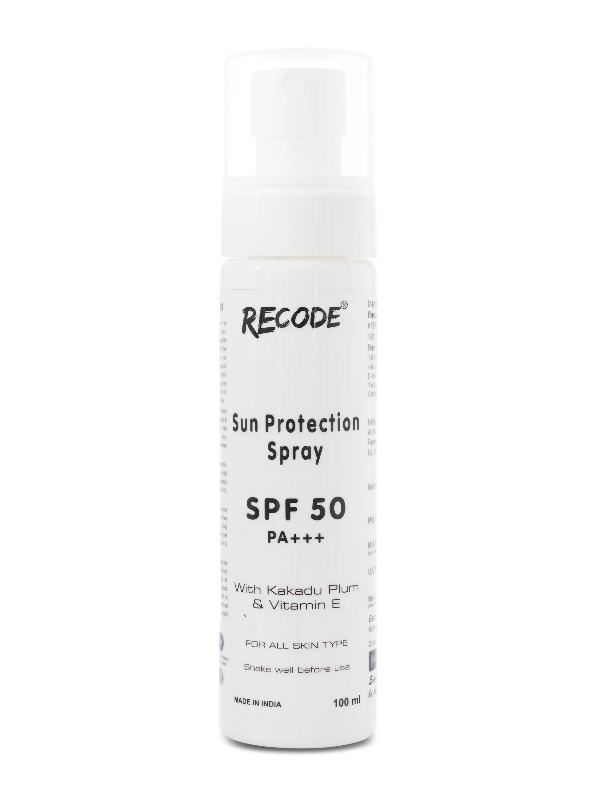 Recode Sun Protection Face Spray SPF50 PA+++ - 100 ML
