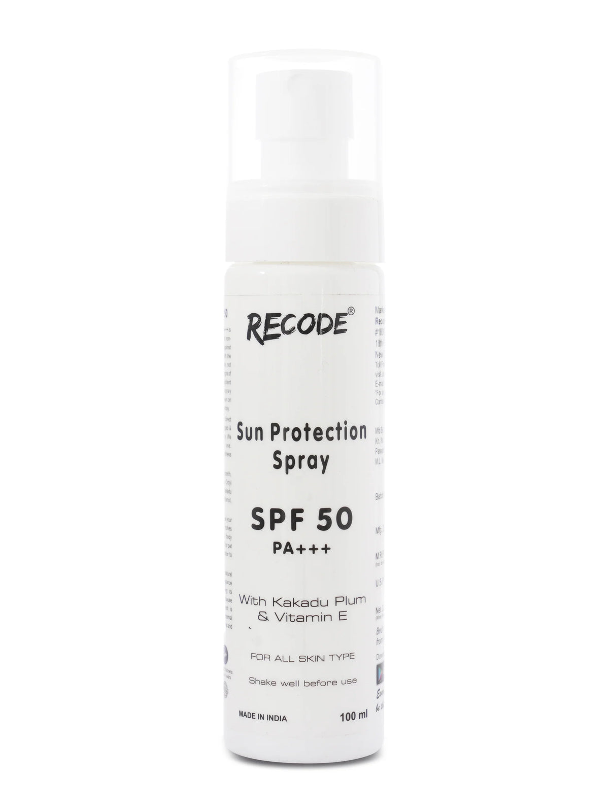 Recode Sun Protection Face Spray SPF50 PA+++ - 100 ML